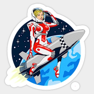 Super Rocket Girl Sticker